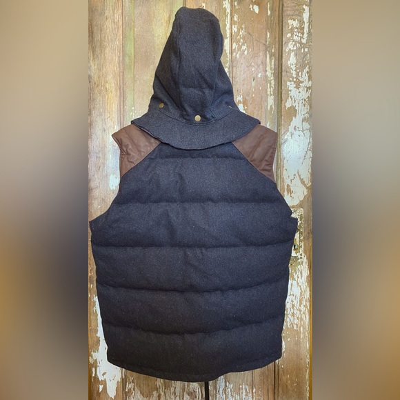 Alps & Meters Alpine Hooded Wool Leather Vest - Picture 3 of 16